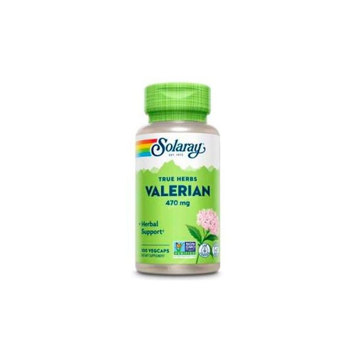SOLARAY Valeriana 470mg 100Vcap. Complemento Alimenticio Sedante y Tranquilizante, Vegano