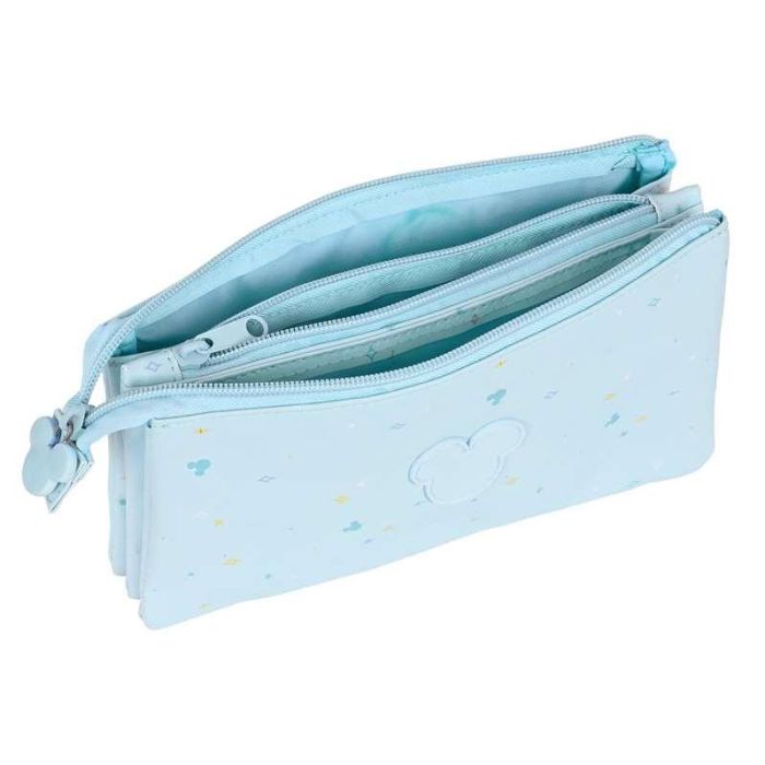Portatodo Triple Mickey Mouse Clubhouse Baby Azul claro (22 x 12 x 3 cm) 2 Portatodo Triple Mickey Mouse Clubhouse Baby Azul claro (22 x 12 x 3 cm) 2