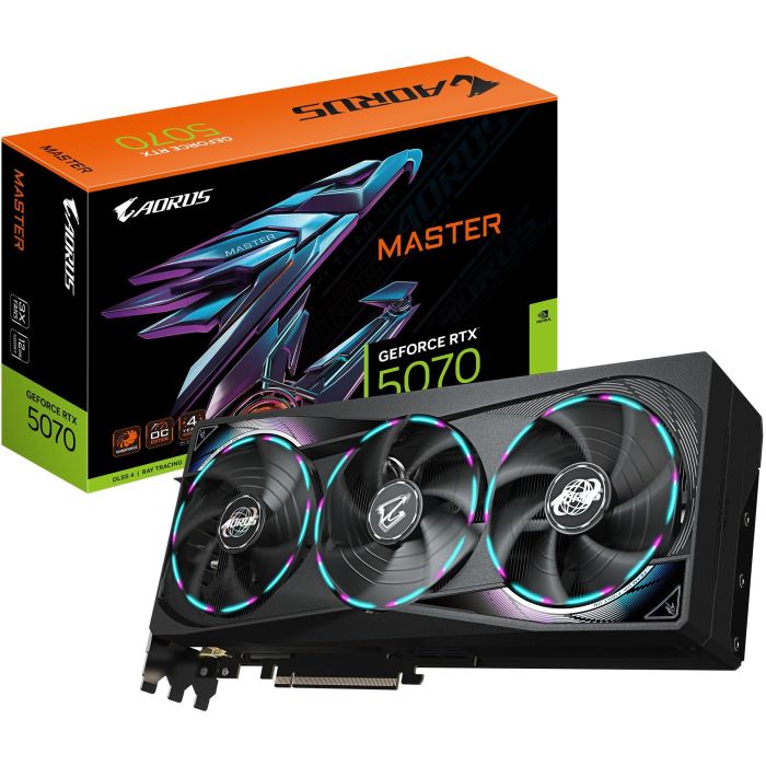 Gigabyte Tarjeta Gráfica RTX 5070 Aorus Master 12GB GDDR7 3 Ventiladores