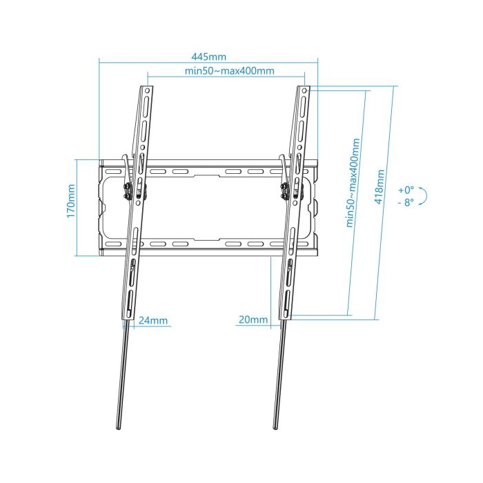 Soporte Pared Tv Television Monitor Tooq 2 Soporte Pared Tv Television Monitor Tooq 2