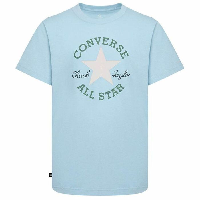 Camiseta de Manga Corta Infantil Converse Sustainable Core Sse Azul cielo 3