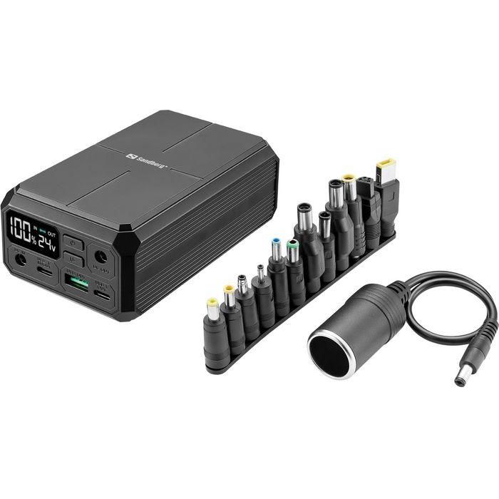 Sandberg Powerbank Portátil 27000 mAh PD100W con Carga Rápida DC y USB-C para Móviles y Portátiles Sandberg Powerbank Portátil 27000 mAh PD100W con Carga Rápida DC y USB-C para Móviles y Portátiles