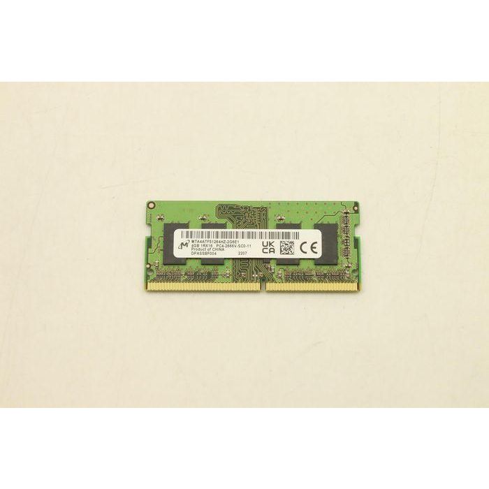 Lenovo 4GB DDR4 memory module, 2666MHz speed, SoDIMM form factor, designed for Lenovo ThinkPad L series systems. Lenovo 4GB DDR4 memory module, 2666MHz speed, SoDIMM form factor, designed for Lenovo ThinkPad L series systems.