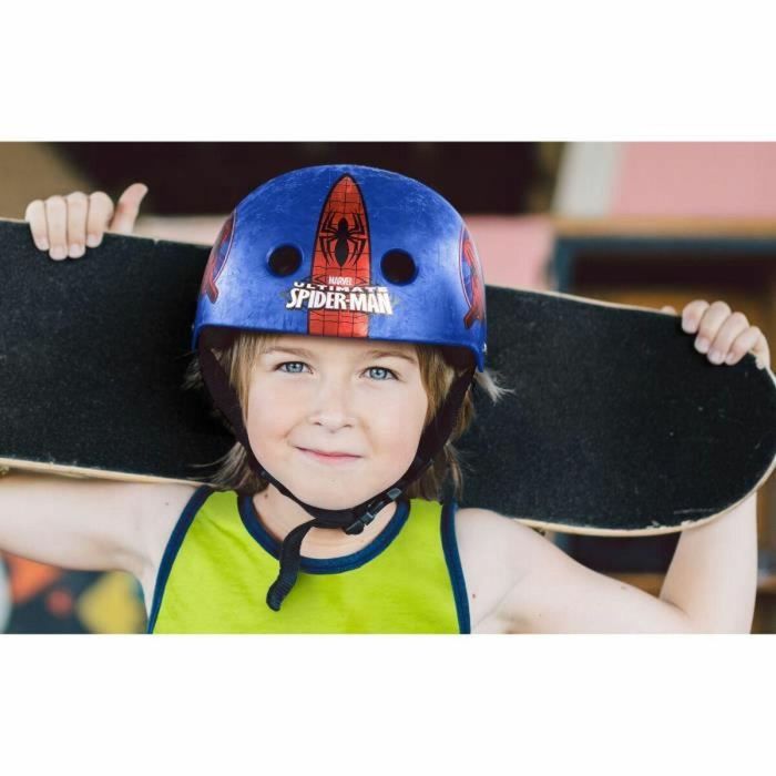 Stamp Casco de Skate Spiderman Talla 54-60 cm, con Correas Ajustables, Estructura EPS Negra, Carcasa ABS y Salidas de Aire para Confort 1 Stamp Casco de Skate Spiderman Talla 54-60 cm, con Correas Ajustables, Estructura EPS Negra, Carcasa ABS y Salidas de Aire para Confort 1