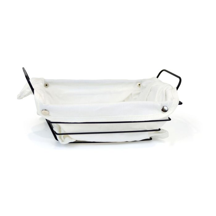 Panera de metal con tela blanca, 29x20 cm - My Bar (12 Unidades) 1 Panera de metal con tela blanca, 29x20 cm - My Bar (12 Unidades) 1