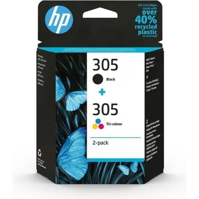 Hp Tinta Pack Negro + Tricolor Deskjet 2320, 2700 Series, 2710, 2720, 2721, 2722, 2723, Plus 4100 Series, Plus 4110, Plus 4120, Plus 4122, Plus 4130 - Envy 6010, 6020, 6022, 6030, 6032, Pro 6400 Series, Pro 6420, Pro 6422, Pro 6430, 4210E - Nº 305 Hp Tinta Pack Negro + Tricolor Deskjet 2320, 2700 Series, 2710, 2720, 2721, 2722, 2723, Plus 4100 Series, Plus 4110, Plus 4120, Plus 4122, Plus 4130 - Envy 6010, 6020, 6022, 6030, 6032, Pro 6400 Series, Pro 6420, Pro 6422, Pro 6430, 4210E - Nº 305