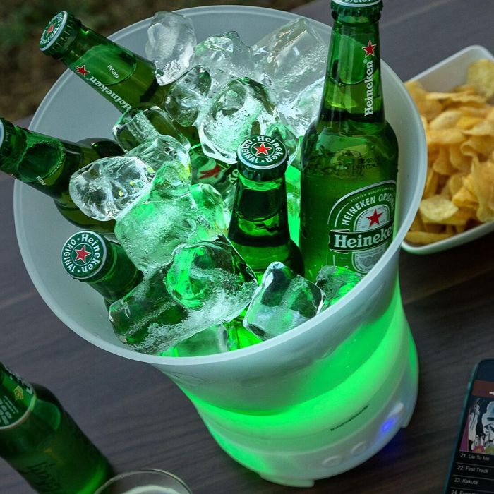 Cubitera LED con Altavoz Recargable Sonice InnovaGoods 13