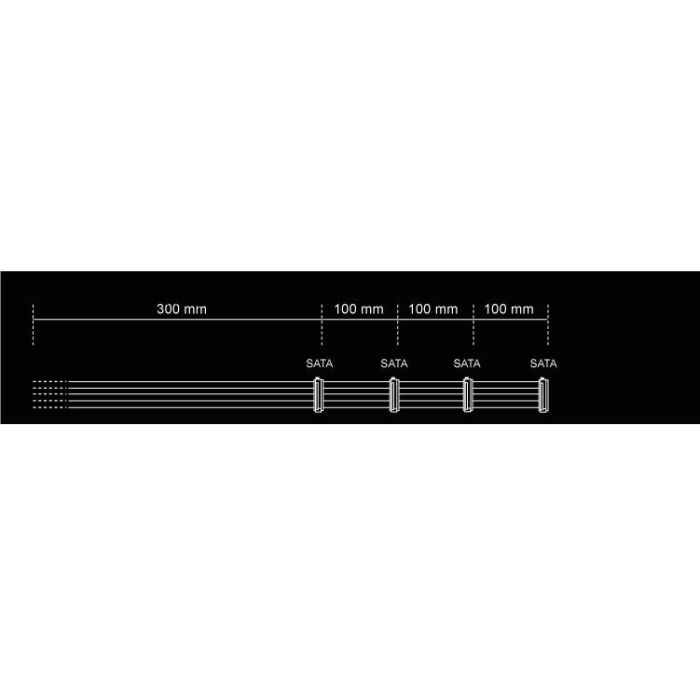 Power Cable be quiet! 4x S-ATA 600mm C 1 Power Cable be quiet! 4x S-ATA 600mm C 1