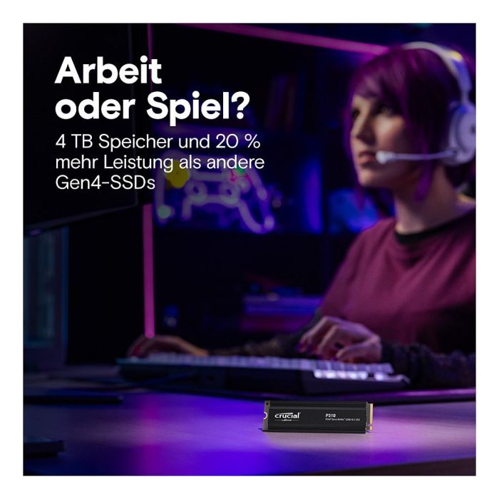 Crucial SSD M.2 1TB NVMe PCIe Gen4 con Disipador de Calor 2