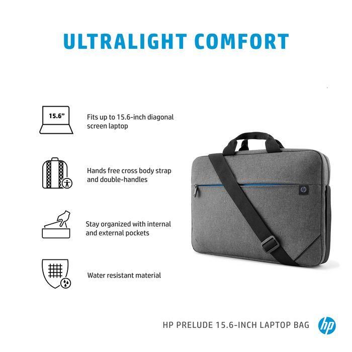 HP Prelude Bolsa Portátil Acolchada Resistente Agua para Pantallas 13.3", 14.2" y 15.6" con Diseño Ultraligero y Elegante 3