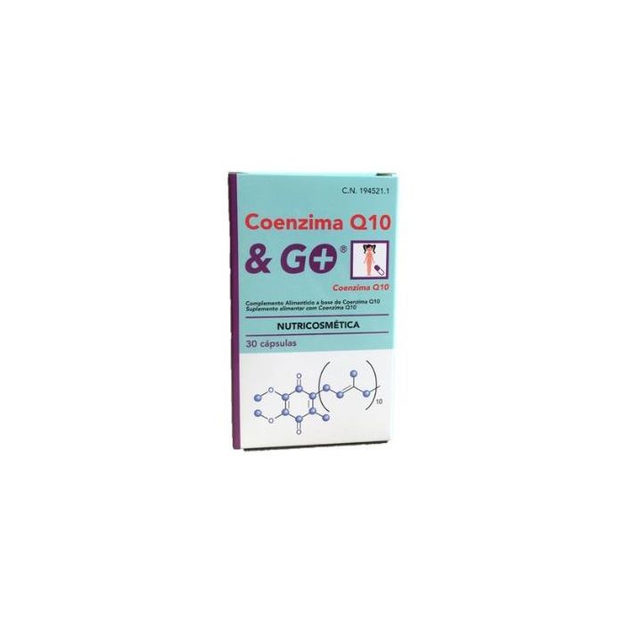PHARMA & GO Coenzima Q10 Ubiquinona 30 Cápsulas Antioxidante y Energético Celular