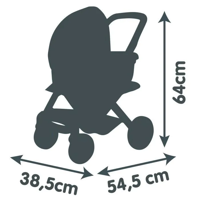 Smoby Coche de Muñecas Combi con Capazo Rosa 64x54,50x38,50 cm 5