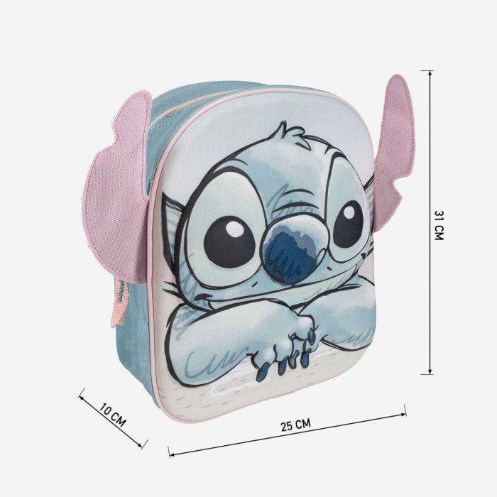 Mochila Escolar Stitch Azul claro 22 x 27 x 10 cm 2 Mochila Escolar Stitch Azul claro 22 x 27 x 10 cm 2