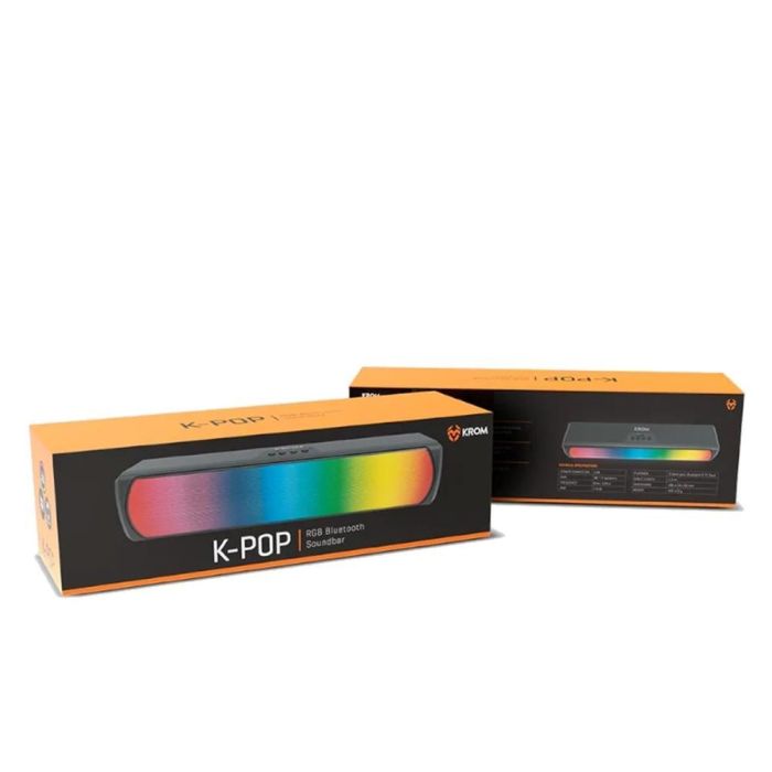 Krom Barra de Sonido K-POP Bluetooth 6W 2.0 RGB con Conexión Auxiliar y TF Card 3 Krom Barra de Sonido K-POP Bluetooth 6W 2.0 RGB con Conexión Auxiliar y TF Card 3