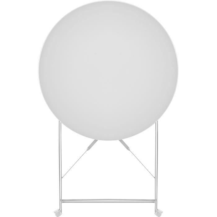 Juego de bistro - juego de comida de jardín - Mesa plegable + 2 sillas - Estructura: acero - Color: gris 4 Juego de bistro - juego de comida de jardín - Mesa plegable + 2 sillas - Estructura: acero - Color: gris 4