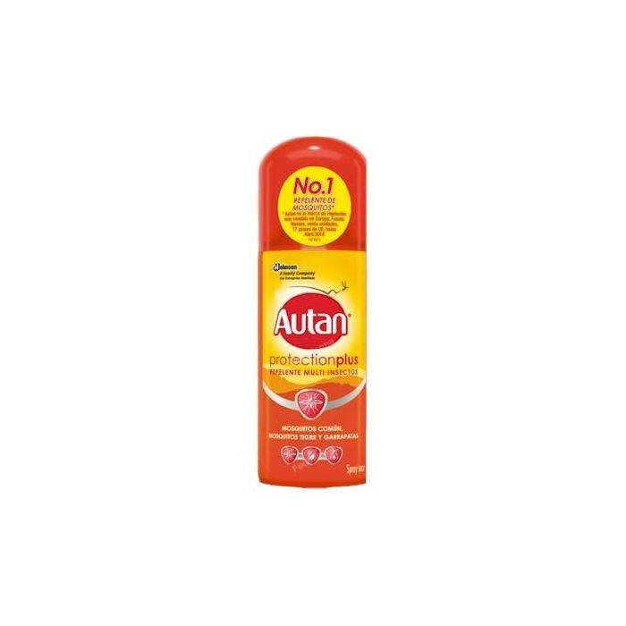 Autan Repelente Mosquitos Spray Seco Protección Plus Avanzada, Barrera Seca al Tacto contra Mosquitos, Moscas y Garrapatas, 100 ml