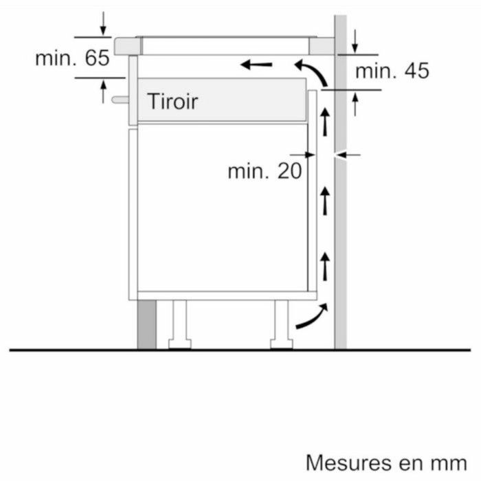Bosch Placa de inducción Serie 2 PUC611AA5E, 3 quemadores, 52,2 x 59,2 x 5,1 cm, Negro 4