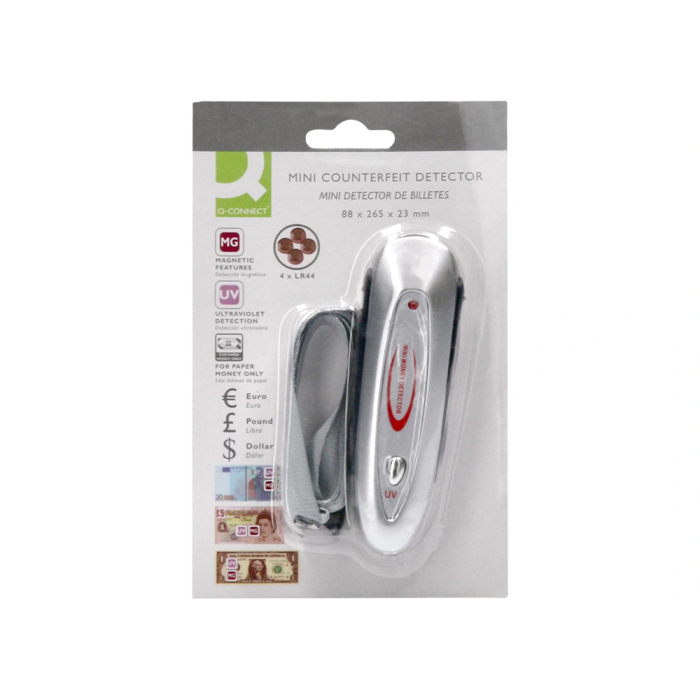 Q-connect Detector de Billetes Falsos Portátil de Bolsillo 7 Q-connect Detector de Billetes Falsos Portátil de Bolsillo 7