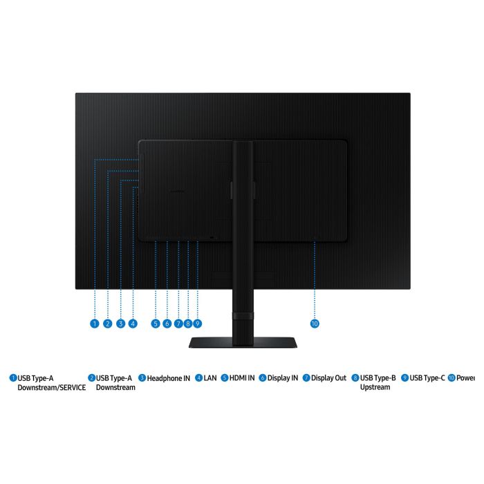 Samsung LS32D600UAUXEN Monitor 32" WQHD 1440p IPS 100Hz 5ms USB-C Pivot KVM Negro