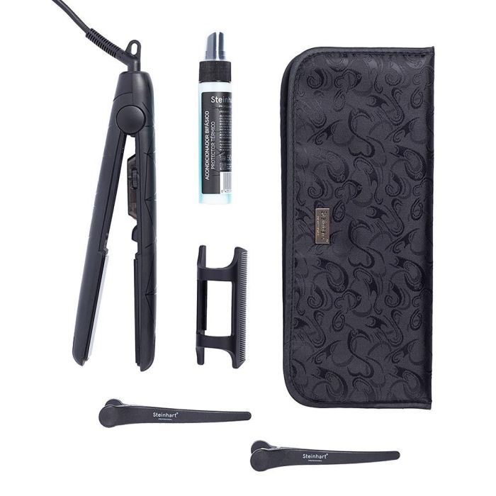 Steinhart CARBON PRO Plancha de Pelo Profesional con Placas de Cerámica, Aceite de Argán y Keratina, Tecnología Iónica, Acabado Brillante y Liso, Incluye Accesorios Steinhart CARBON PRO Plancha de Pelo Profesional con Placas de Cerámica, Aceite de Argán y Keratina, Tecnología Iónica, Acabado Brillante y Liso, Incluye Accesorios