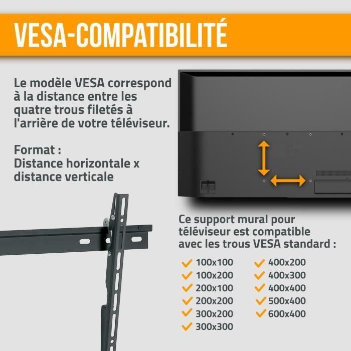 NANOOK Soporte de pared inclinable para televisores de 40 a 65 pulgadas - Solución de montaje para televisores LCD y (O)LED - Negro 5