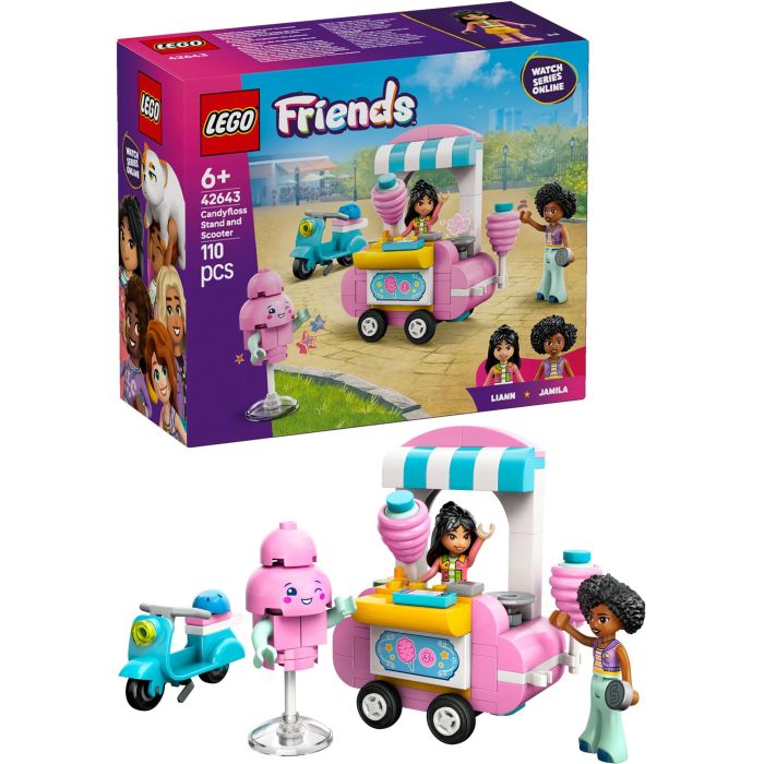 LEGO Friends 42643 - Puesto de Algodón de Azúcar y Moto, Set de Construcción con 2 Minipersonajes y Accesorios. Edad +6 años. 14