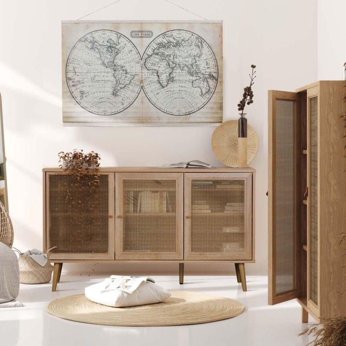 Home Deco Factory Mural Mapamundi Tela Colección Industriel 110x94 cm 4