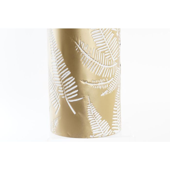 DKD Home Decor Jarrón Tropical Dorado Crema Metal 21 x 71 x 21 cm 1