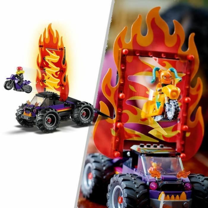LEGO 60339 City Stuntz Stunt Arena Doble Bucle, Monster Truck, Rampa y Minifiguras. Set de Juguete Acrobacias para Niños +7 Años. 3