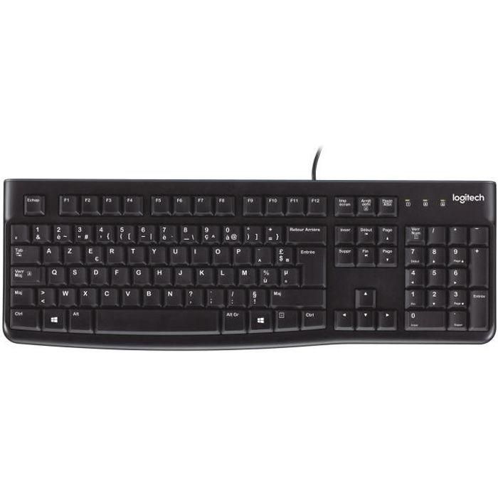 Logitech K120 Teclado USB AZERTY Negro con Teclas de Perfil Bajo, Diseño Resistente a Derrames y Escritura Silenciosa 0 Logitech K120 Teclado USB AZERTY Negro con Teclas de Perfil Bajo, Diseño Resistente a Derrames y Escritura Silenciosa 0