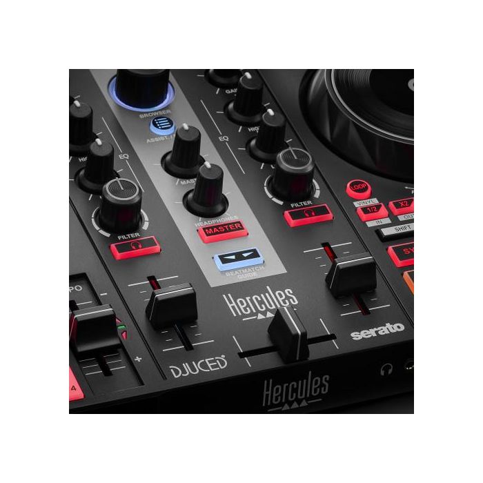 Hercules Consola DJ Control Impulse 200 MK2 Controlador DJ para Principiantes con Serato DJ Lite y DJUCED 4