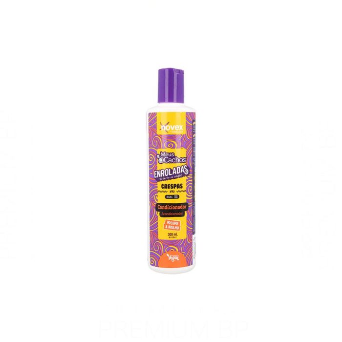 Novex Acondicionador Enroladas Crespas con Aceite de Ricino 300 ml - Fortalece y Reduce la Caída del Cabello