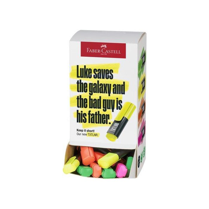 Faber Castell Rotulador Fluorescente Expositor 60 Unidades Colores Surtidos Trazo 1-5 mm