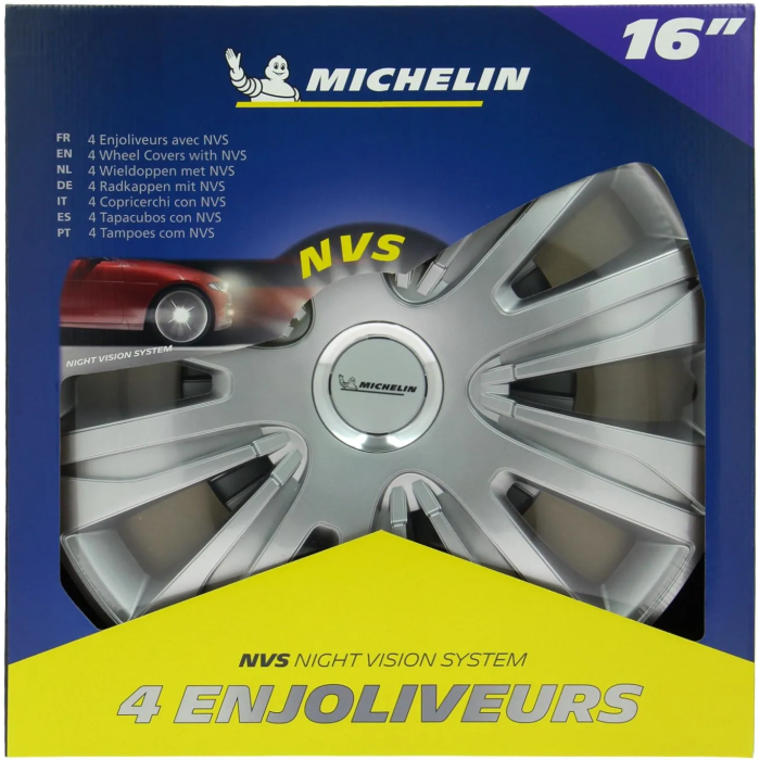 Michelin Embellecedores 4 Ruedas 16 Pulgadas Chromed NVS42 Seguridad Visibilidad Nocturna 2 Michelin Embellecedores 4 Ruedas 16 Pulgadas Chromed NVS42 Seguridad Visibilidad Nocturna 2
