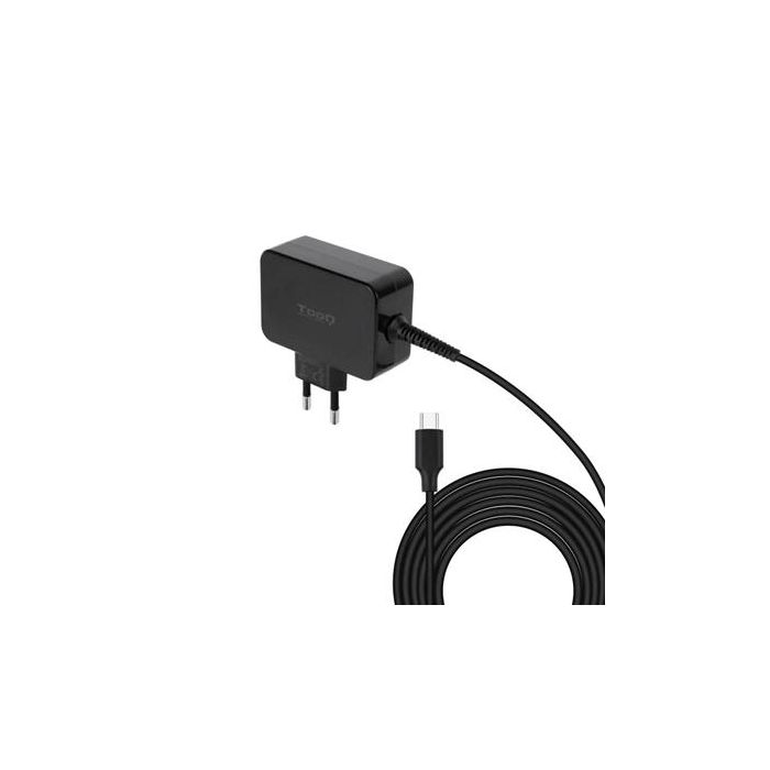 TooQ TQLC-USBCGAN65PD Cargador Portátil GaN USB-C 65W Automático Negro con Cable 1.8m Compatible Mac Universal TooQ TQLC-USBCGAN65PD Cargador Portátil GaN USB-C 65W Automático Negro con Cable 1.8m Compatible Mac Universal