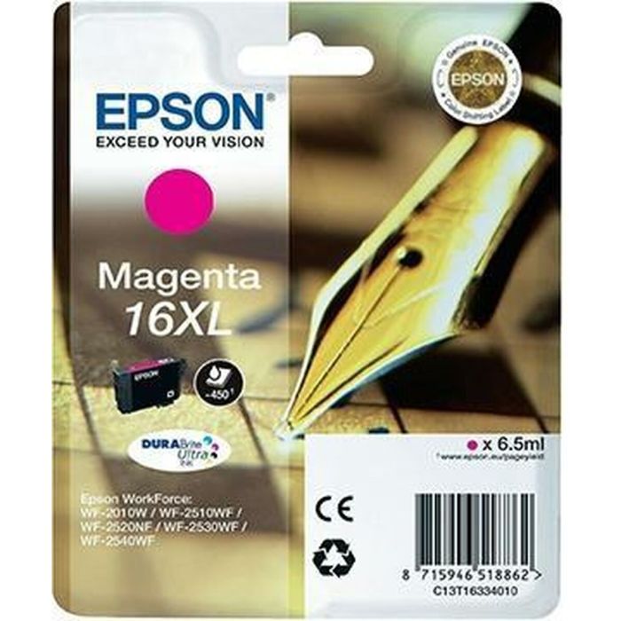 Cartucho de Tinta Original Epson DURABRITE ULTRA INK - Nº16XL Magenta (10 Unidades) 1