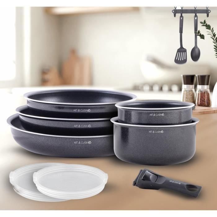 Batería de Cocina Art & Cuisine Negro 3