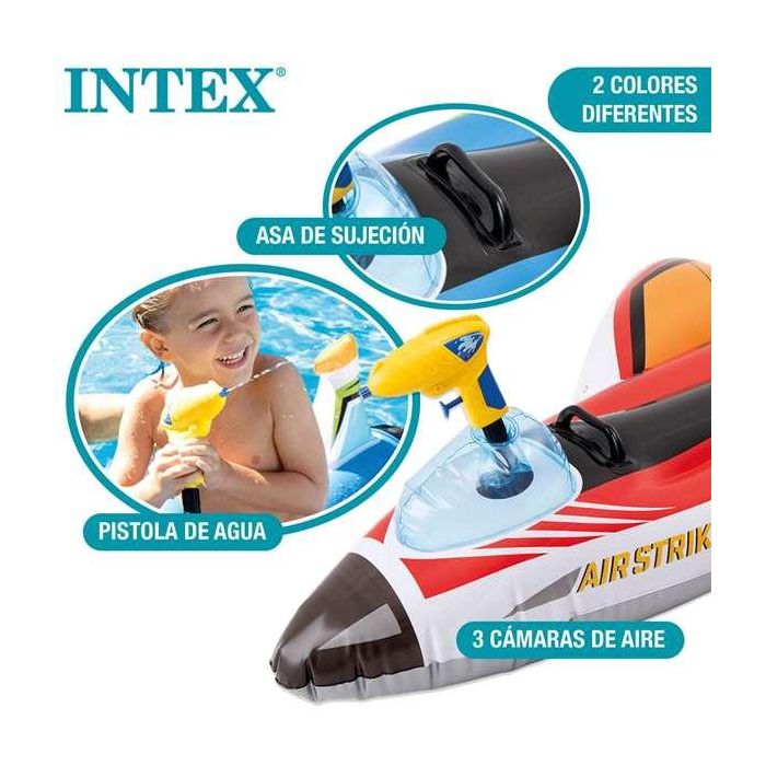Intex Figura Hinchable Avión con Lanzador de Agua 117x117 cm de PVC, Juguete Acuático de Piscina para Niños +3 Años, Modelos Surtidos 5 Intex Figura Hinchable Avión con Lanzador de Agua 117x117 cm de PVC, Juguete Acuático de Piscina para Niños +3 Años, Modelos Surtidos 5