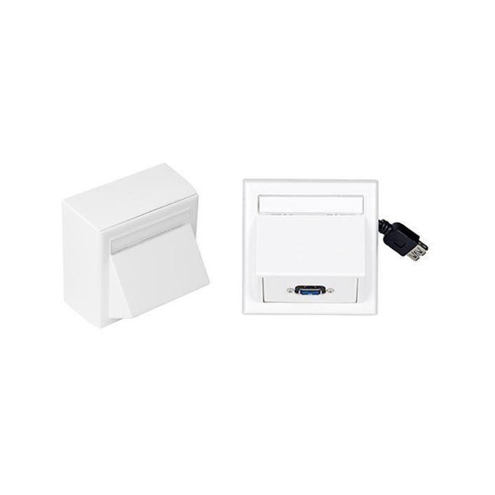 Vivolink Wall Connection Box USB 3.0 inc Thorsmann wall box, White Vivolink Wall Connection Box USB 3.0 inc Thorsmann wall box, White