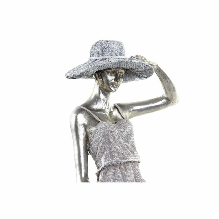Figura Decorativa DKD Home Decor Mujer Plateado Bicicleta Metal Resina (27,5 x 9,5 x 34,5 cm) 2