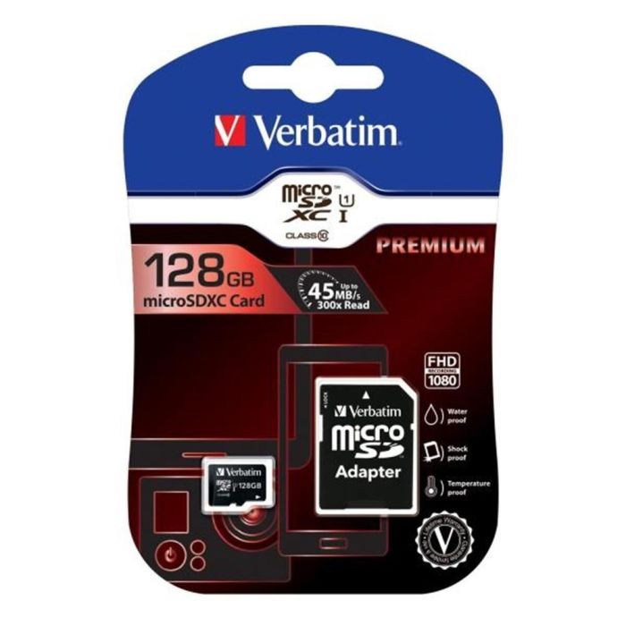 Verbatim Micro SDHC 128GB Clase 10 con Adaptador