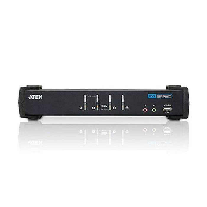 ATEN Switch KVM DVI/USB de 4 Puertos con Audio y Hub USB 2.0 – Conmutador para 4 PCs WUXGA 1920x1200 2 ATEN Switch KVM DVI/USB de 4 Puertos con Audio y Hub USB 2.0 – Conmutador para 4 PCs WUXGA 1920x1200 2
