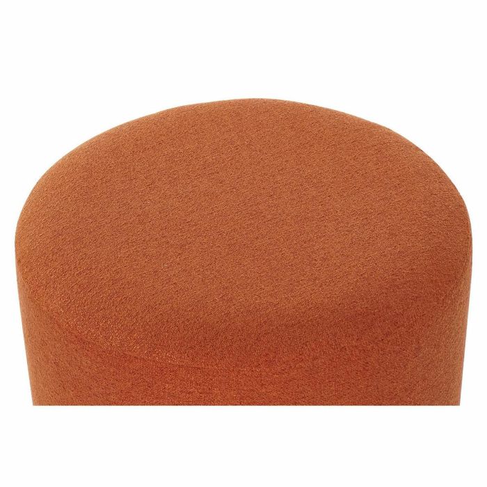 DKD Home Decor Reposapies Glam Terracota Dorado, 45 cm Ancho x 45 cm Fondo x 40 cm Alto, Altura Asiento 40 cm, Metal y Microfibra 2