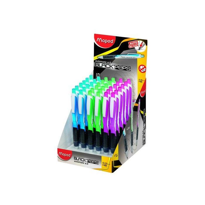 Portaminas Maped Black Peps Automatico 0,5 Mm Expositor De 36