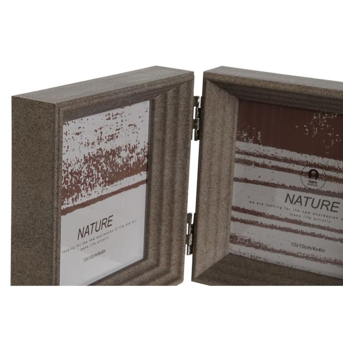 Marco Foto 10X10 Urban DKD Home Decor Beige Marron 3 x 12 x 38 cm Set de 3 (2 Unidades) 2