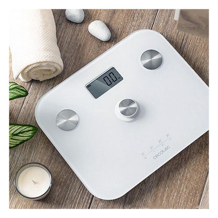 Báscula Digital de Baño Cecotec EcoPower 10100 Full Healthy LCD 180 kg Blanco Vidrio 180 kg 3