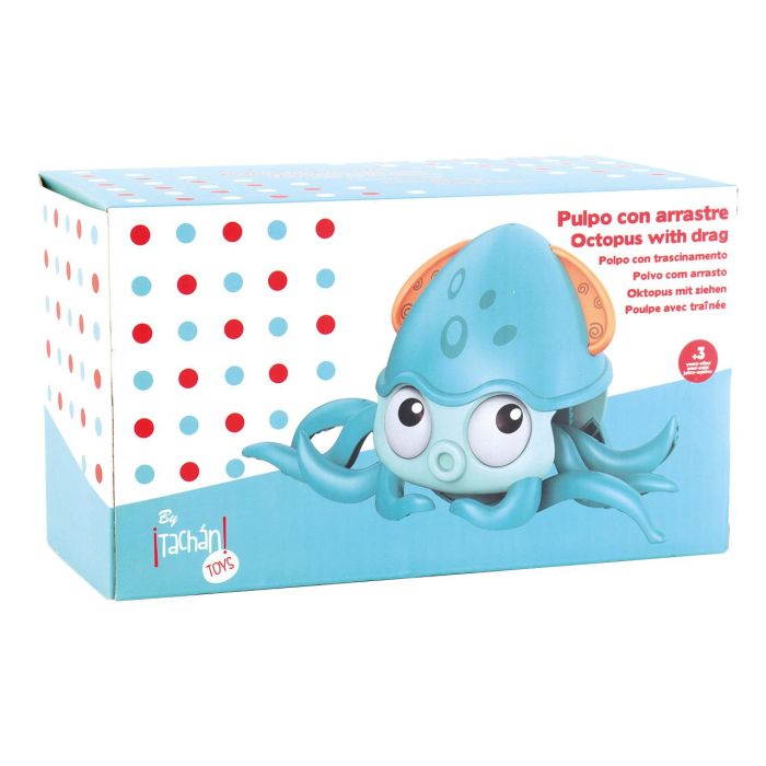 Tachan Pulpo de Arrastre y Juguete de Baño Azul para Bebés +12 Meses 0 Tachan Pulpo de Arrastre y Juguete de Baño Azul para Bebés +12 Meses 0