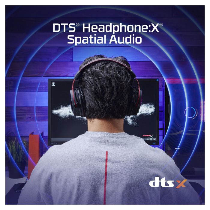 HP Cloud Alpha Wireless Gaming Headset Auriculares Inalámbricos Gaming Sonido Virtual 7.1 Surround DTS Headphone:X Over-Ear Negro Rojo