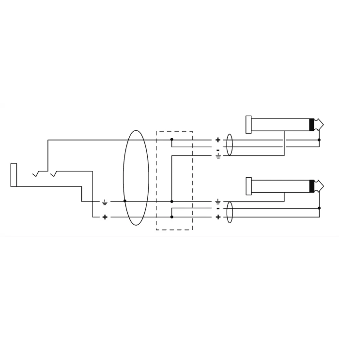 Cordial Cable Y Jack Estéreo Hembra/2 Jacks Mono Macho 30 Cm 1 Cordial Cable Y Jack Estéreo Hembra/2 Jacks Mono Macho 30 Cm 1