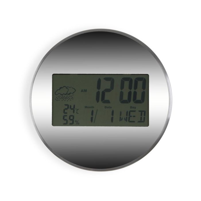 Reloj De Pared Digital Efecto Metalico Versa 4X30CM (2 Unidades) Reloj De Pared Digital Efecto Metalico Versa 4X30CM (2 Unidades)